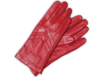 Кожаные перчатки женские единого размера с подкладкой из искусственного шелка.